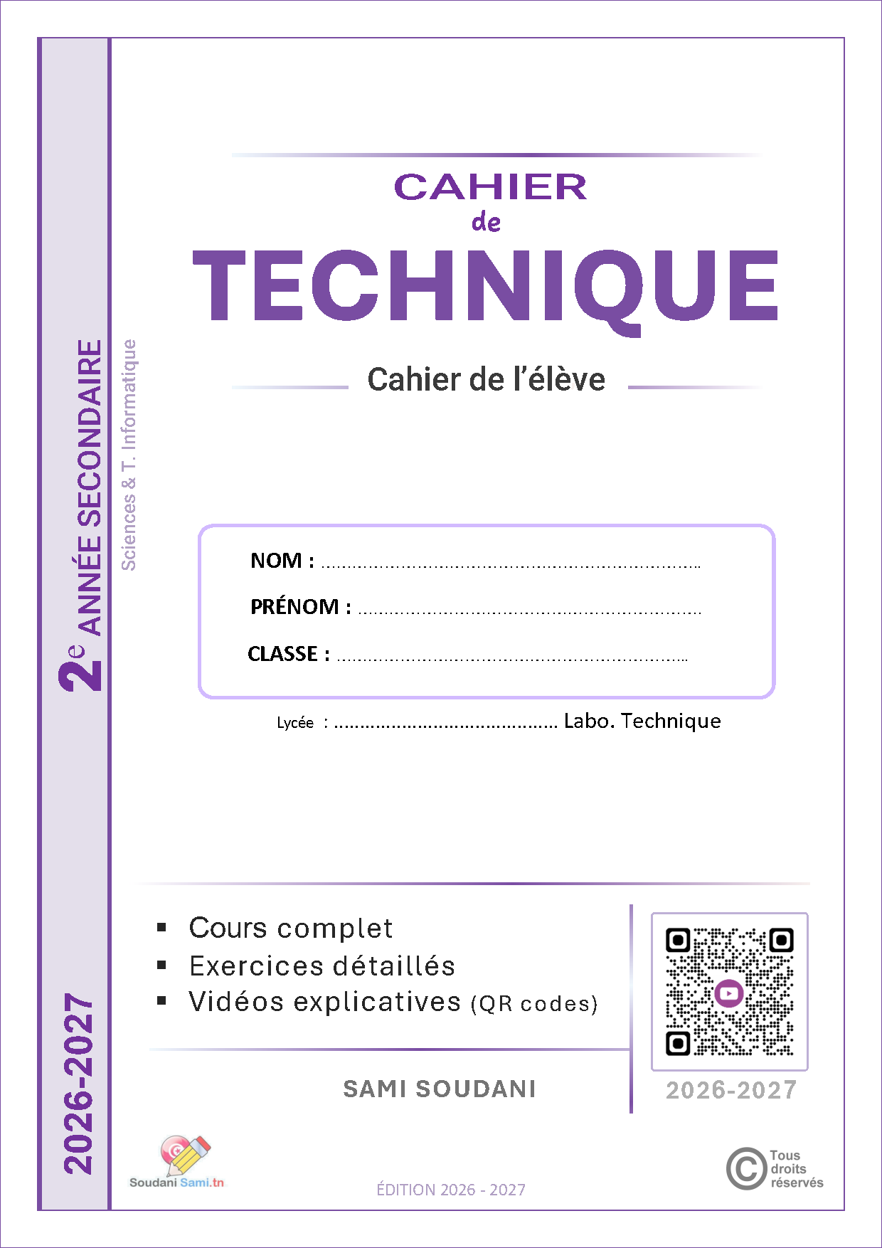 Cahier 2AS Soudani Sami 2027